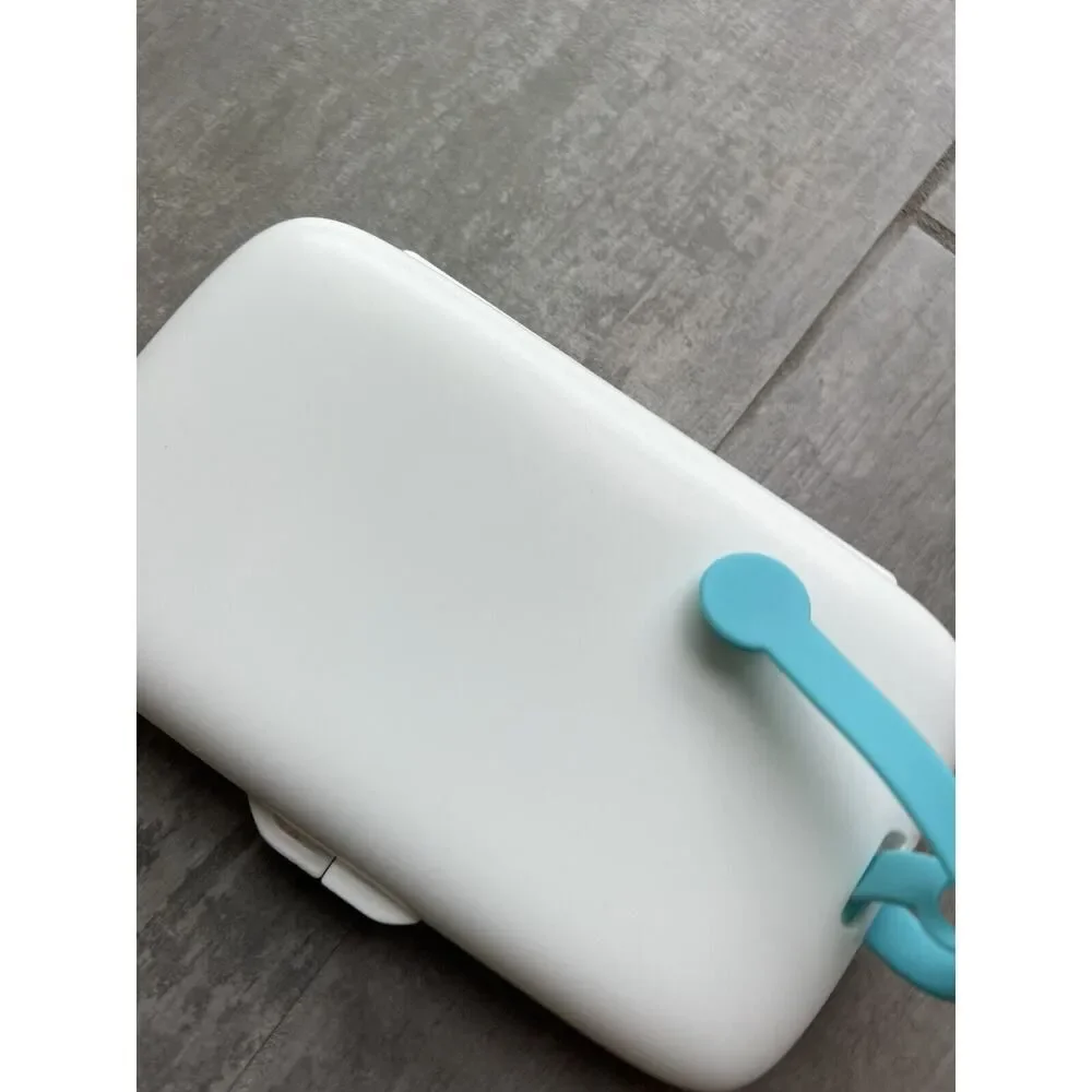OXO Blue Tot On The Go Baby Wipes Keeper Travel Dispenser Diaper Bag Stroller